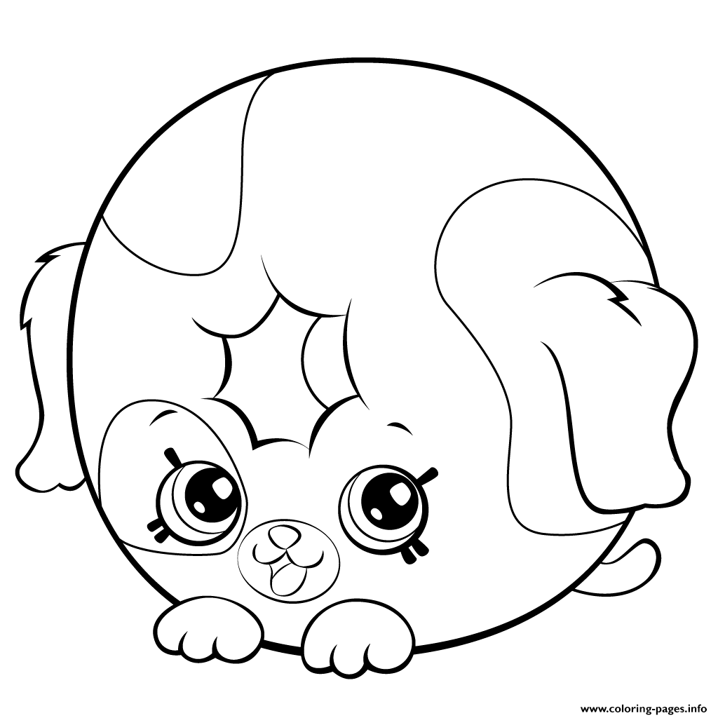 Cute Donut Dog Printable Shopkins Season 5 coloring