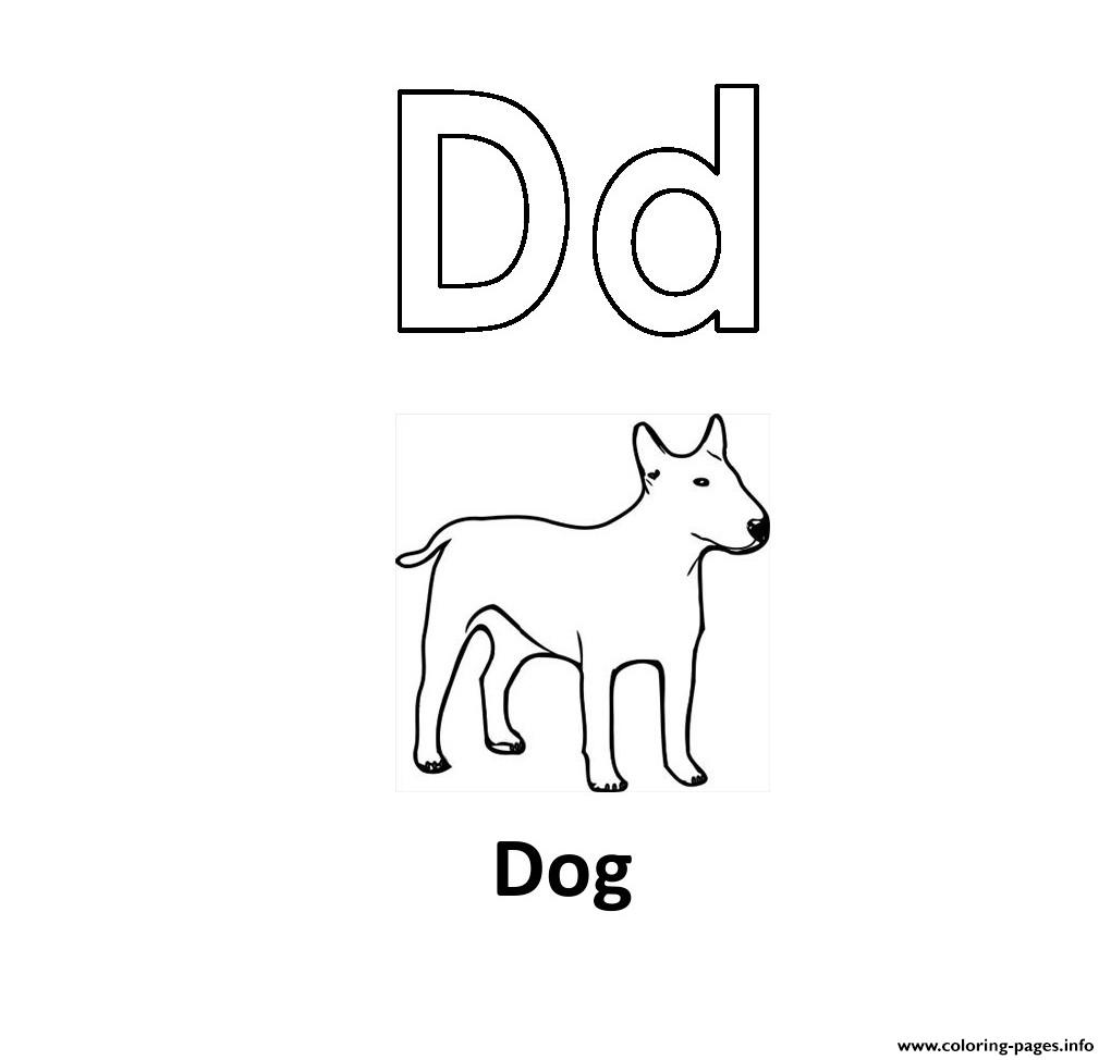 Printable Alphabet S D Is For Dog Animaldb77 coloring