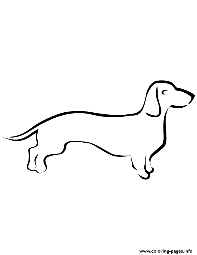 Simple Dog Line Art coloring
