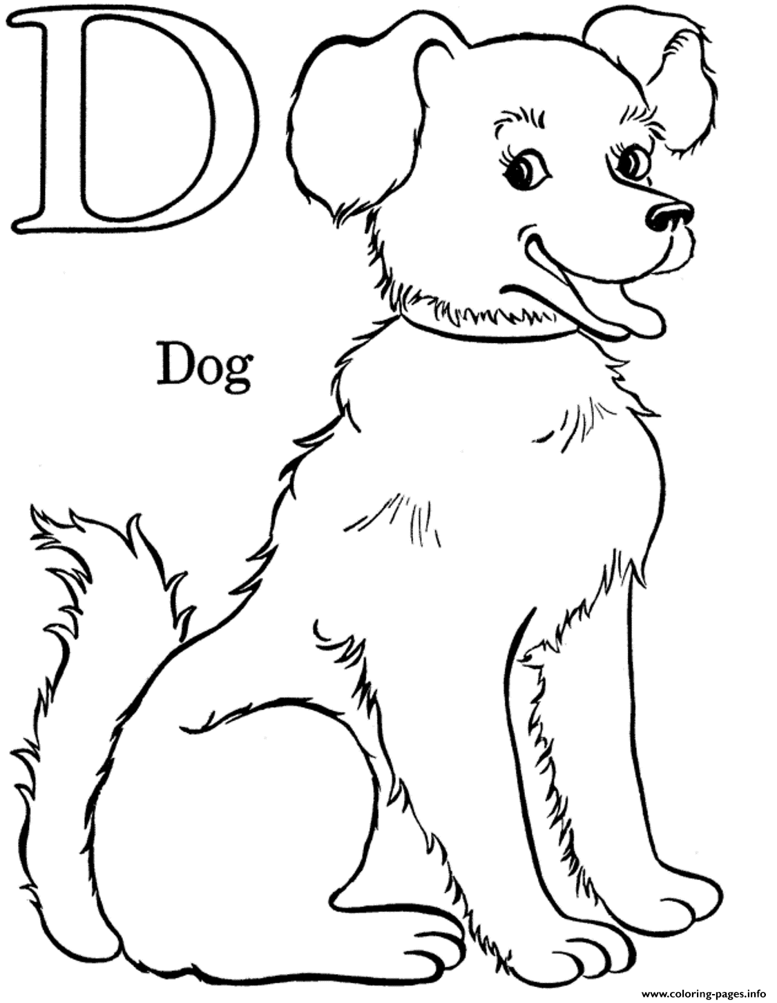 Animal Dog Printable Alphabet S14def coloring