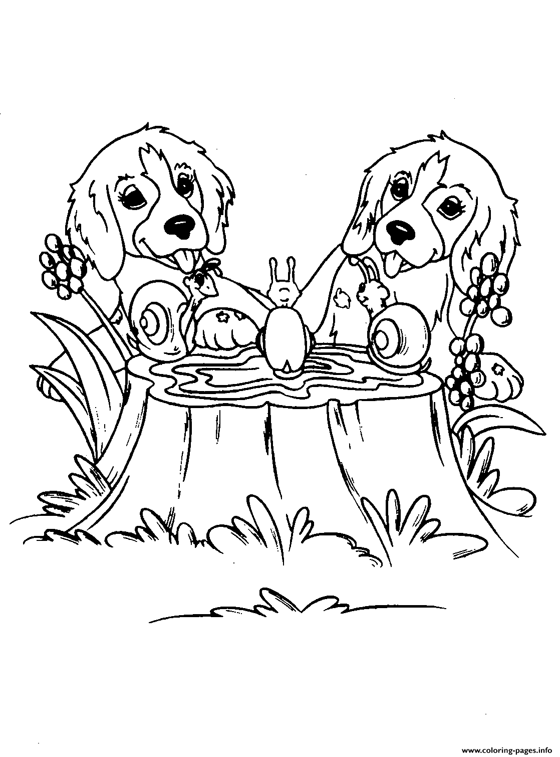 Dogs And Snails 97c4 coloring