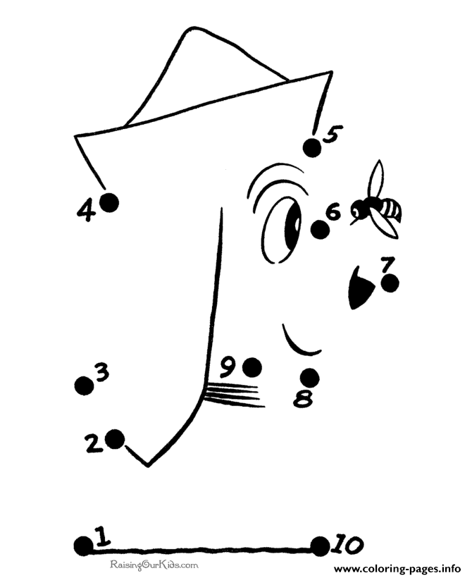 Easy Connect Dots Dog coloring