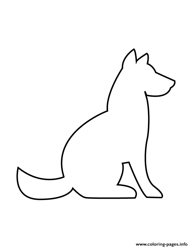 Dog Stencil 96 Coloring page Printable