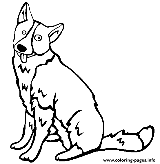 One Big Eyed Dog Db6c coloring