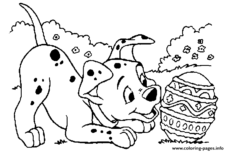 Sof Dalmatian Dogs And Easter Egg7f8e coloring