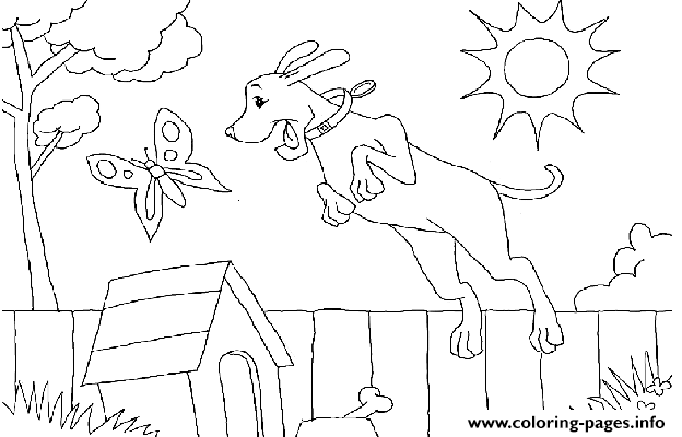 Dog In A Summer Day 2389 coloring