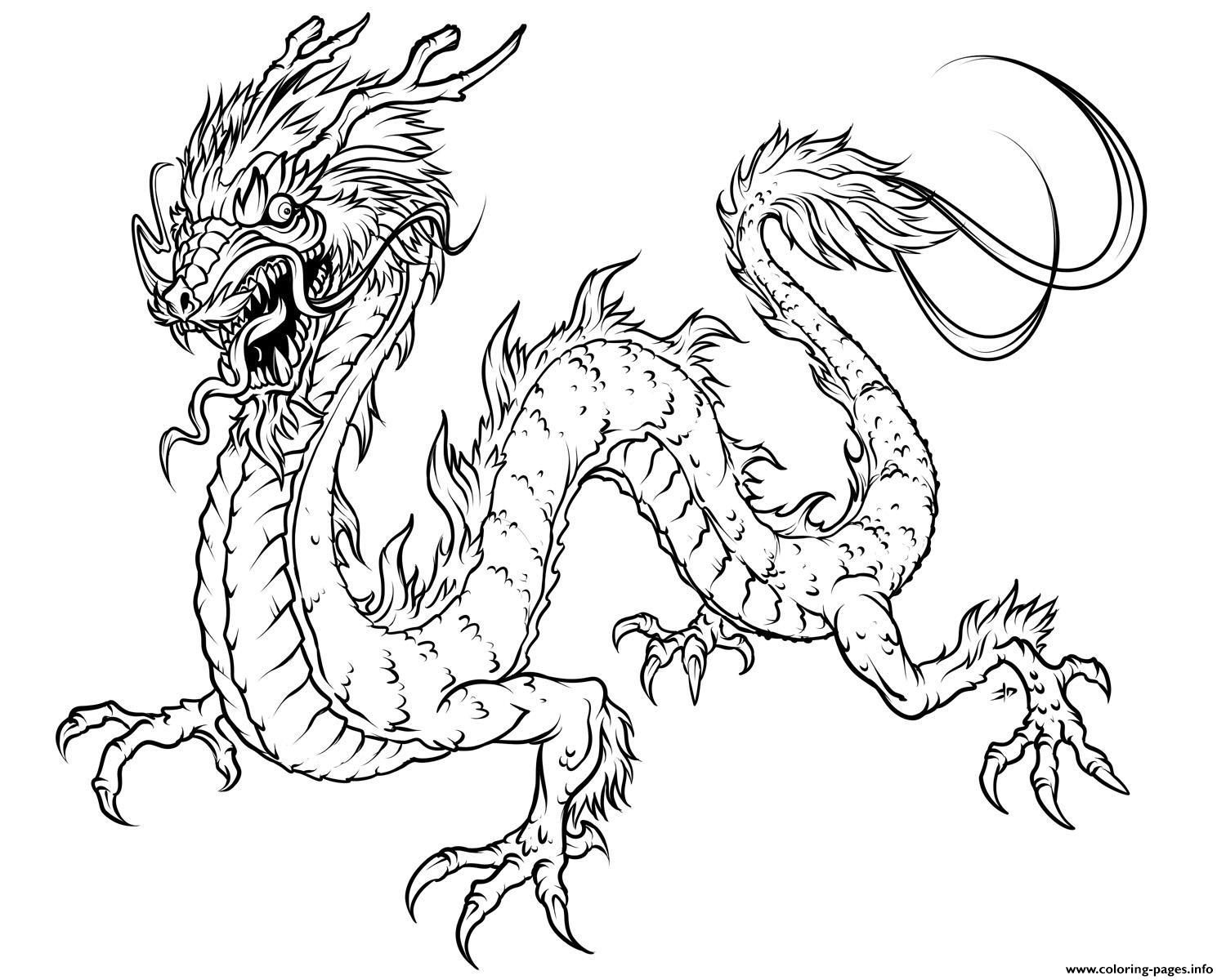 Free Printable Dragon coloring