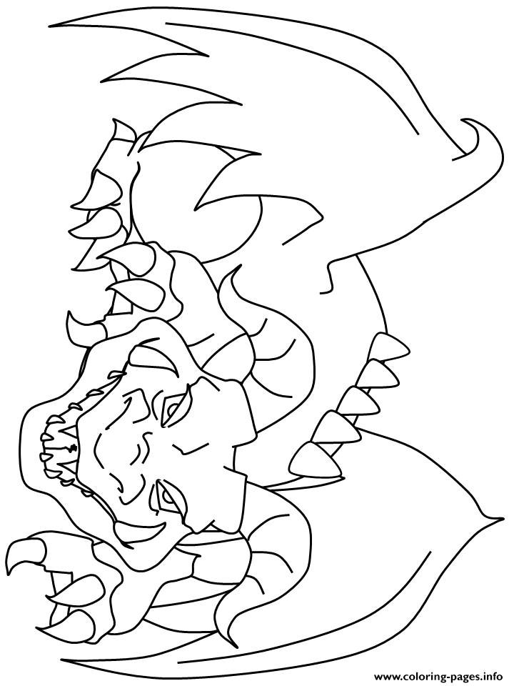 Mean Dragon coloring