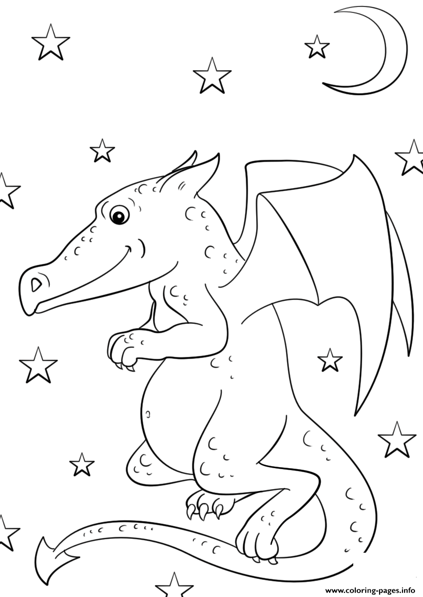 Cartoon Dragon coloring