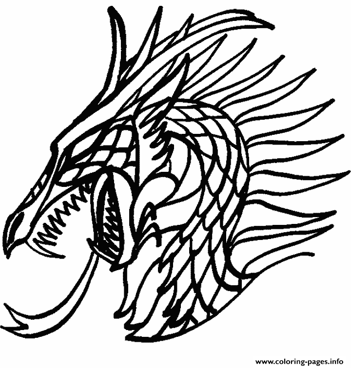 Dragon Face coloring