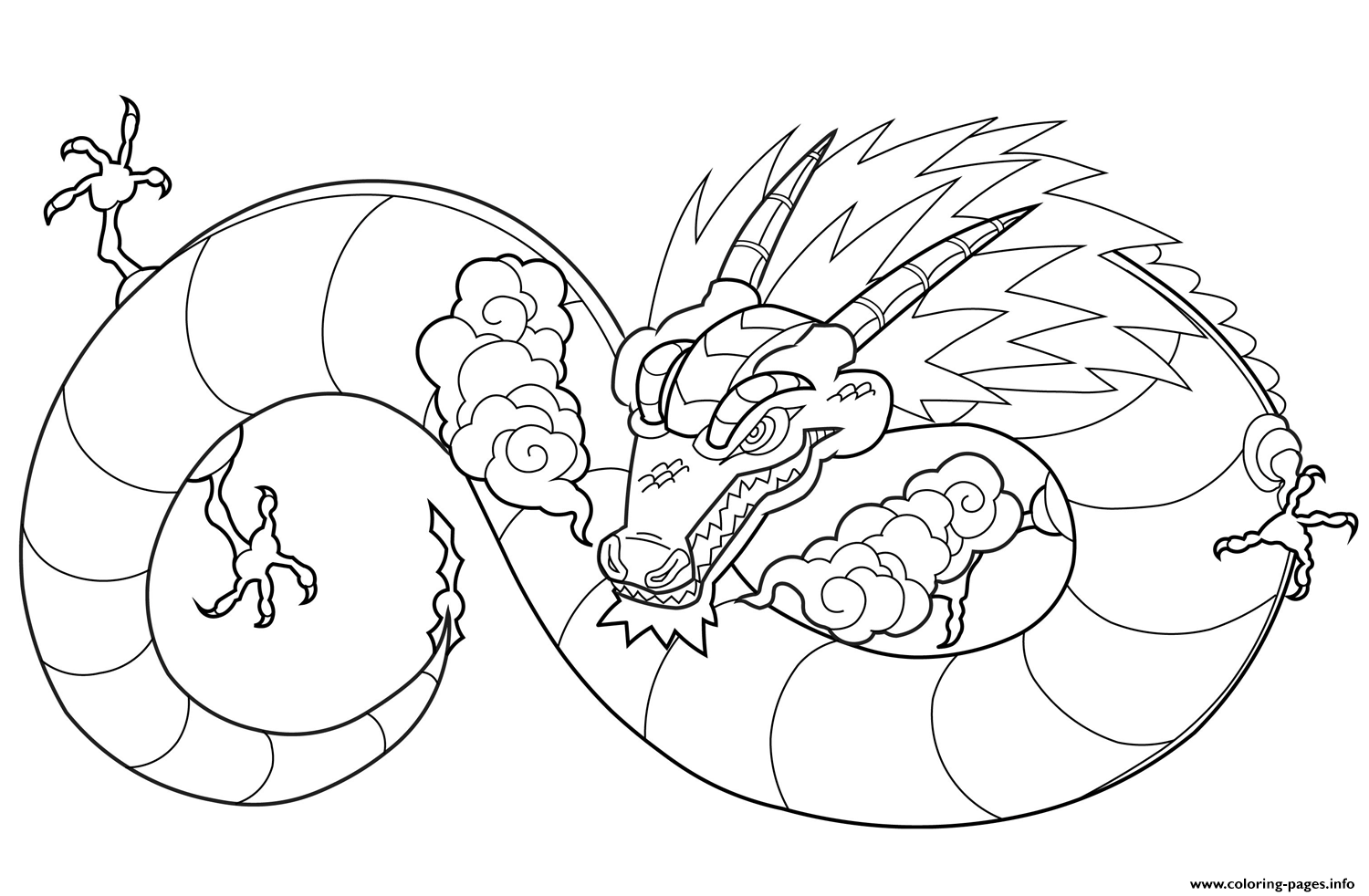 Oriental Dragon By Koffinkats1 coloring