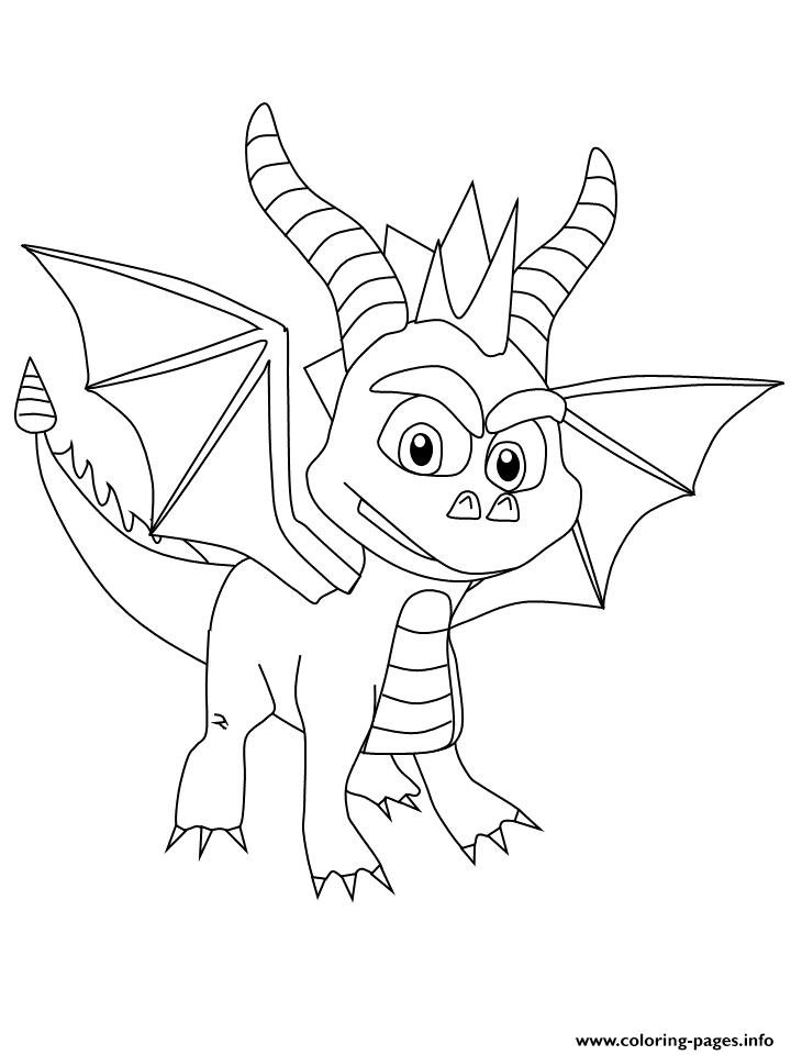dark spyro the dragon coloring pages - photo #20