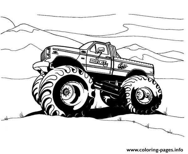 big foot monster truck coloring pages printable