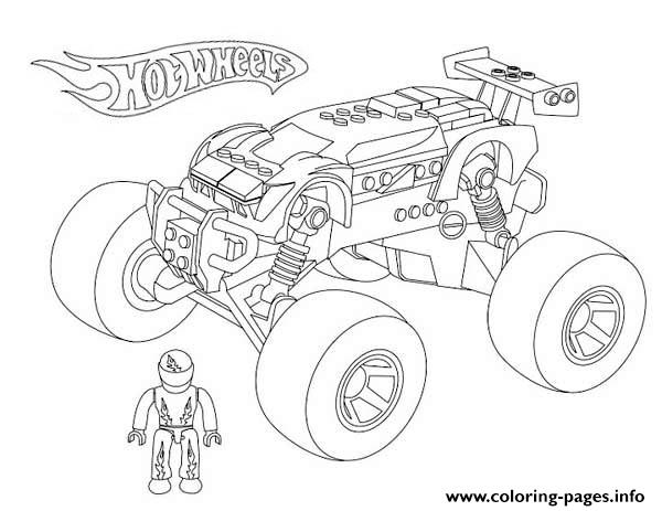 monster truck race coloring pages