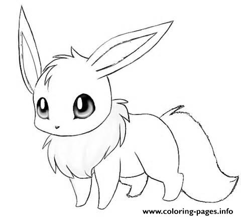 Cute Eevee Coloring Pages Printable