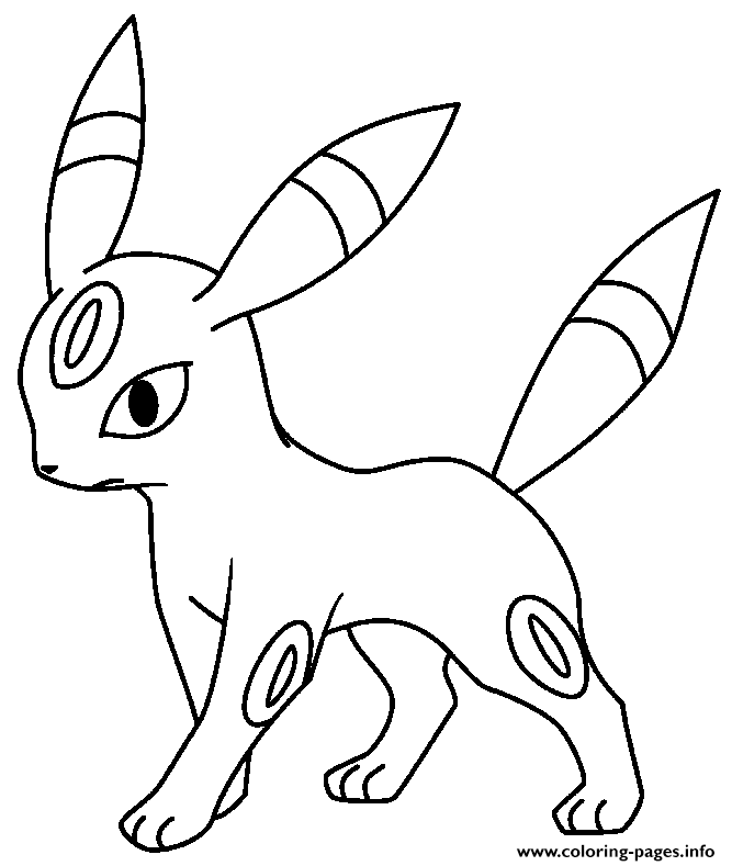 Eevee Evolution Coloring Page Printable