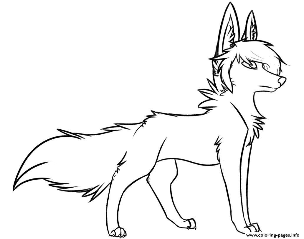 Download Stylish Wolf Coloring Pages Printable