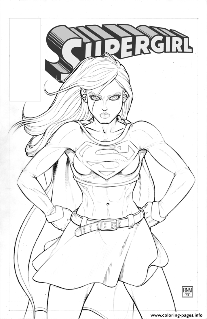 Supergirl Official Coloring Pages Printable