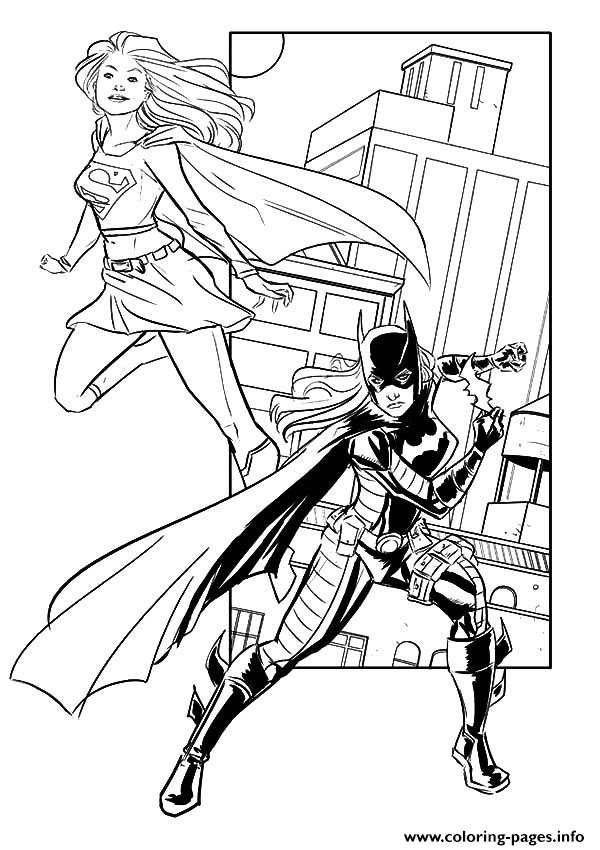 Supergirl And Batwoman coloring