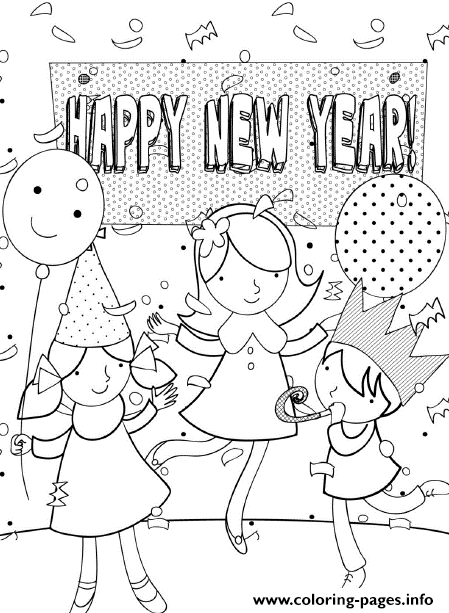 For Kids New Year Eventa2f3 coloring