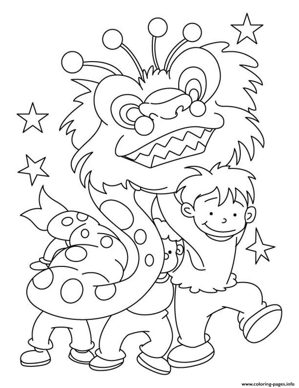 Dragon Chinese New Year S1553 Coloring Page Printable