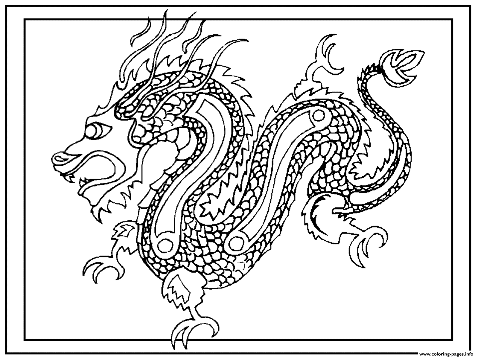 Chinese New Year Dragon Ae17 coloring