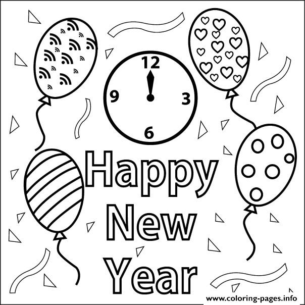 Happy New Year Coloring Book coloring