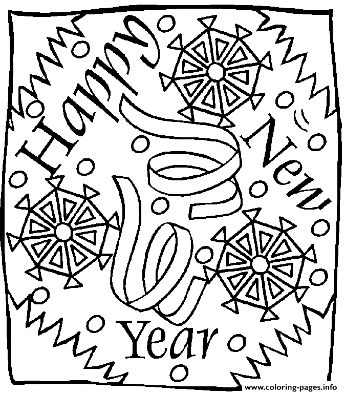 New Year 2 coloring