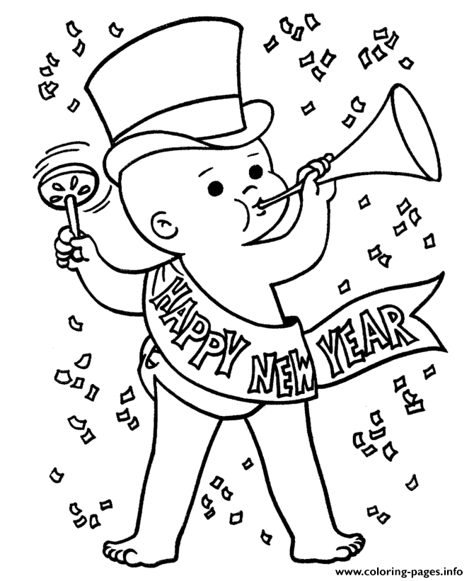 New Year Baby Chinese New Year coloring