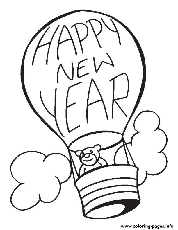 New Year Baloon coloring