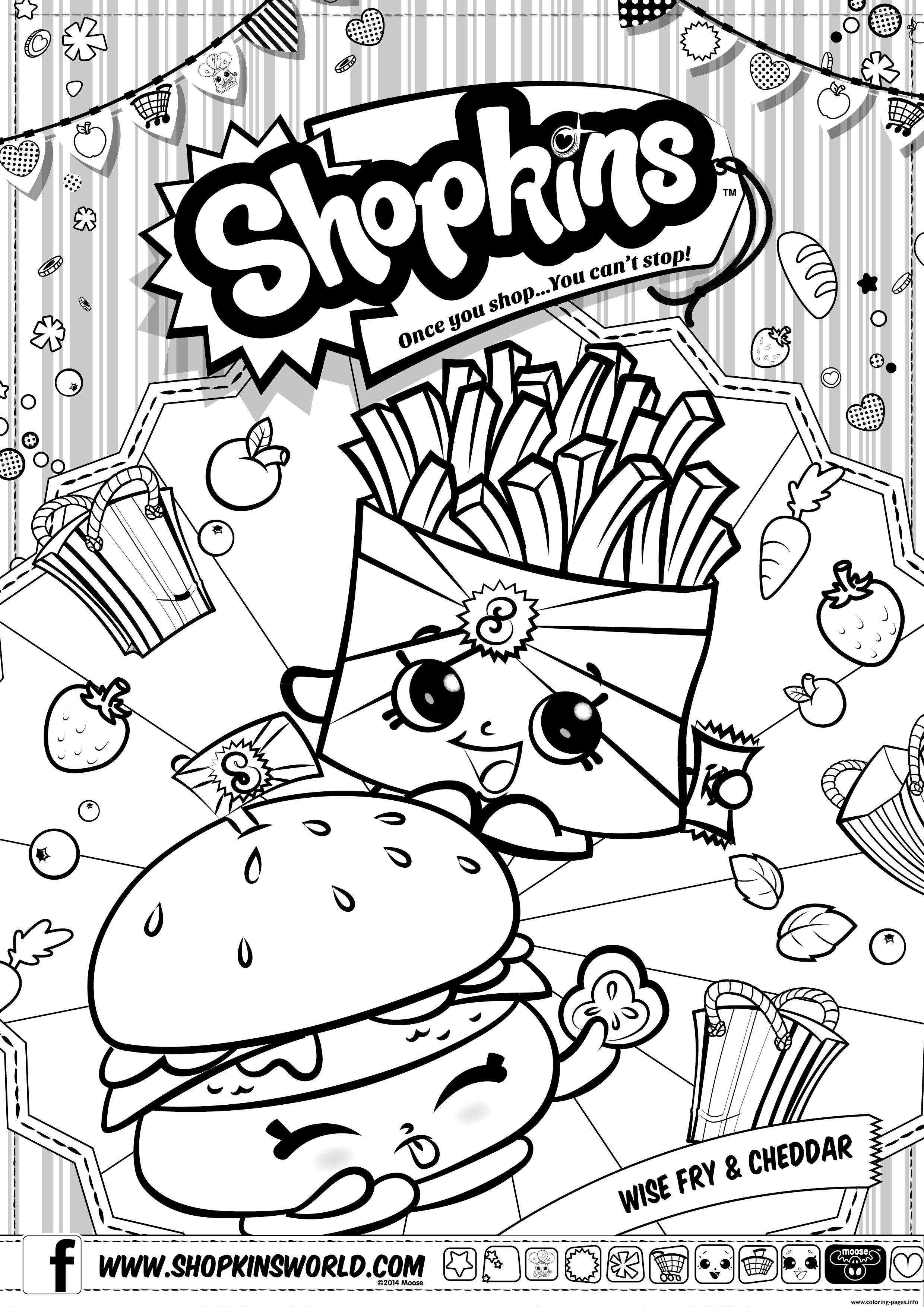 Shopkins Wise Fry Cheddar coloring