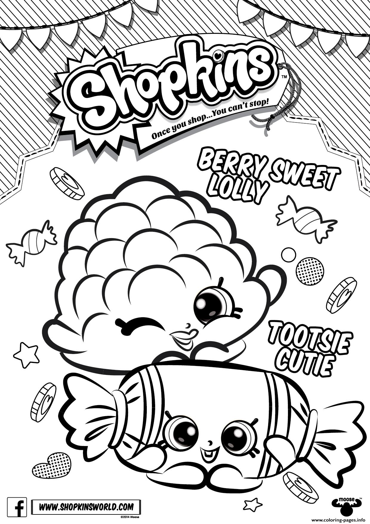 Shopkins Berry Sweet Lolly coloring