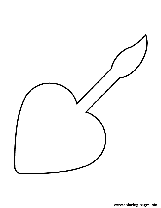 Heart Shaped Guitar Stencil coloring
