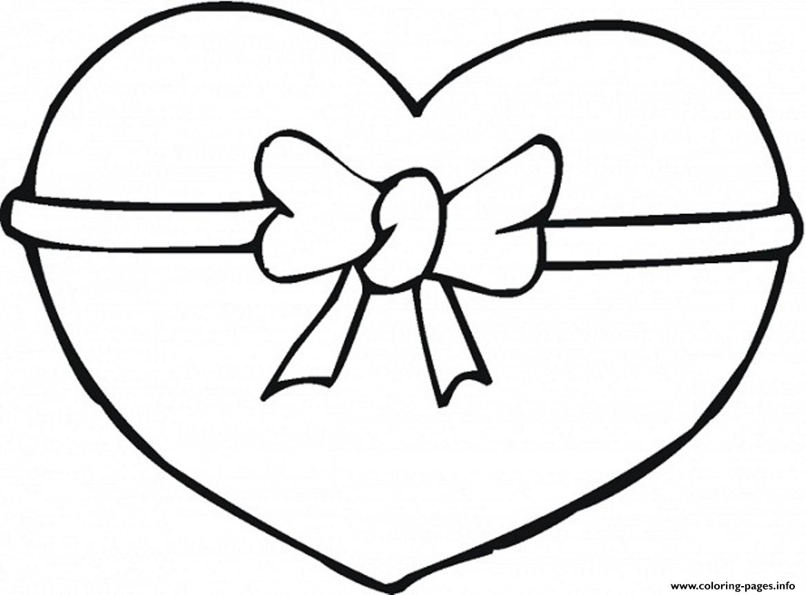 Ribbon Heart Valentine S2f39 coloring