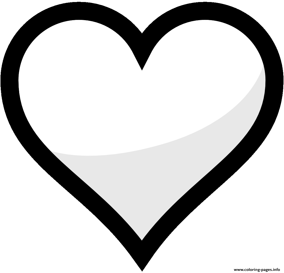 Download Heart Shape Emoji Coloring Pages Printable