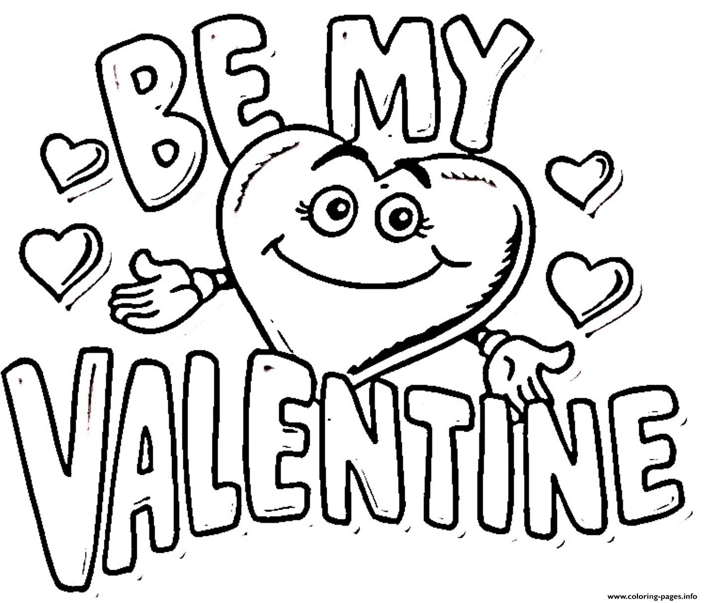 Be Mine Valentine Valentines Day Coloring Page coloring