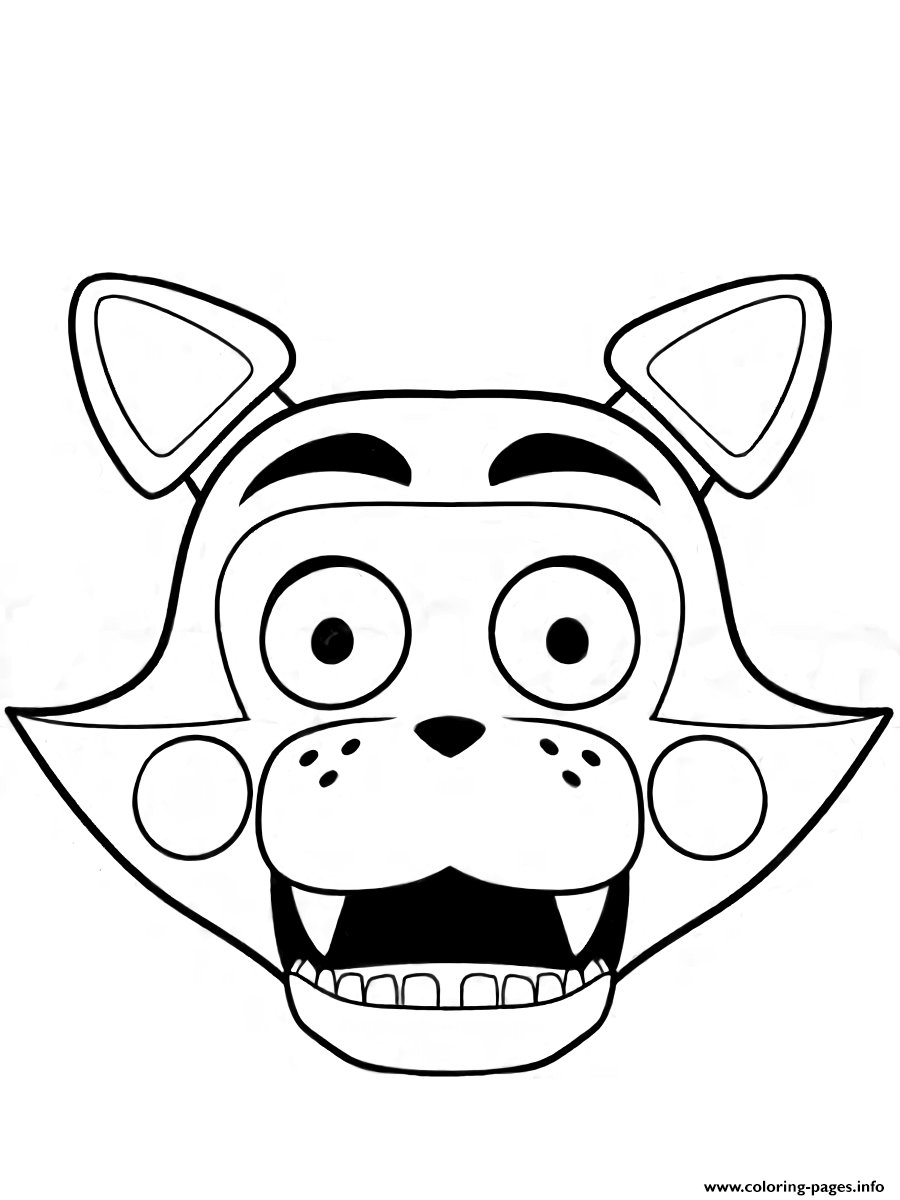 Nightmare Foxy Coloring Page Free Printable Coloring Pages