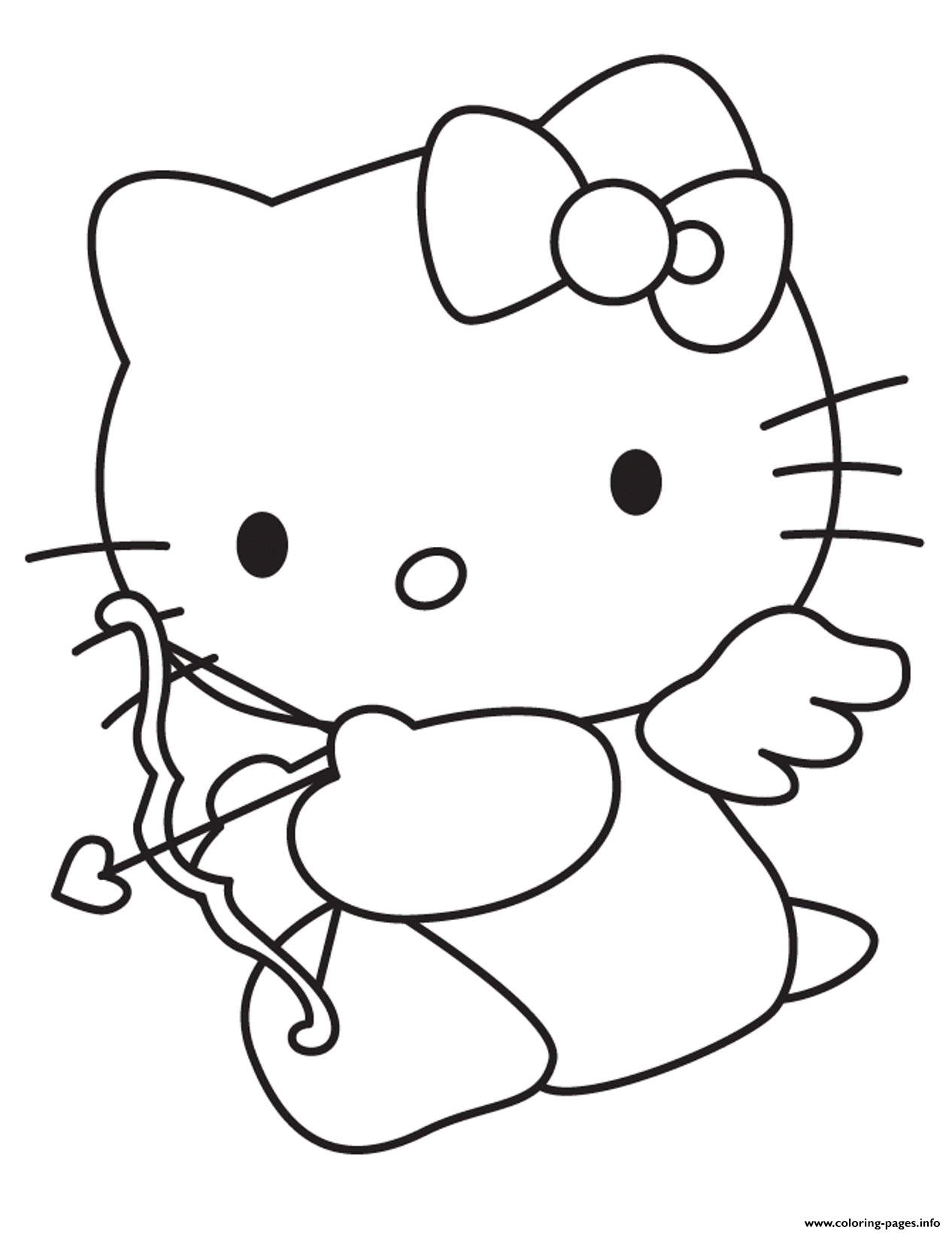 Cupid Hello Kitty Valentine S7903 coloring