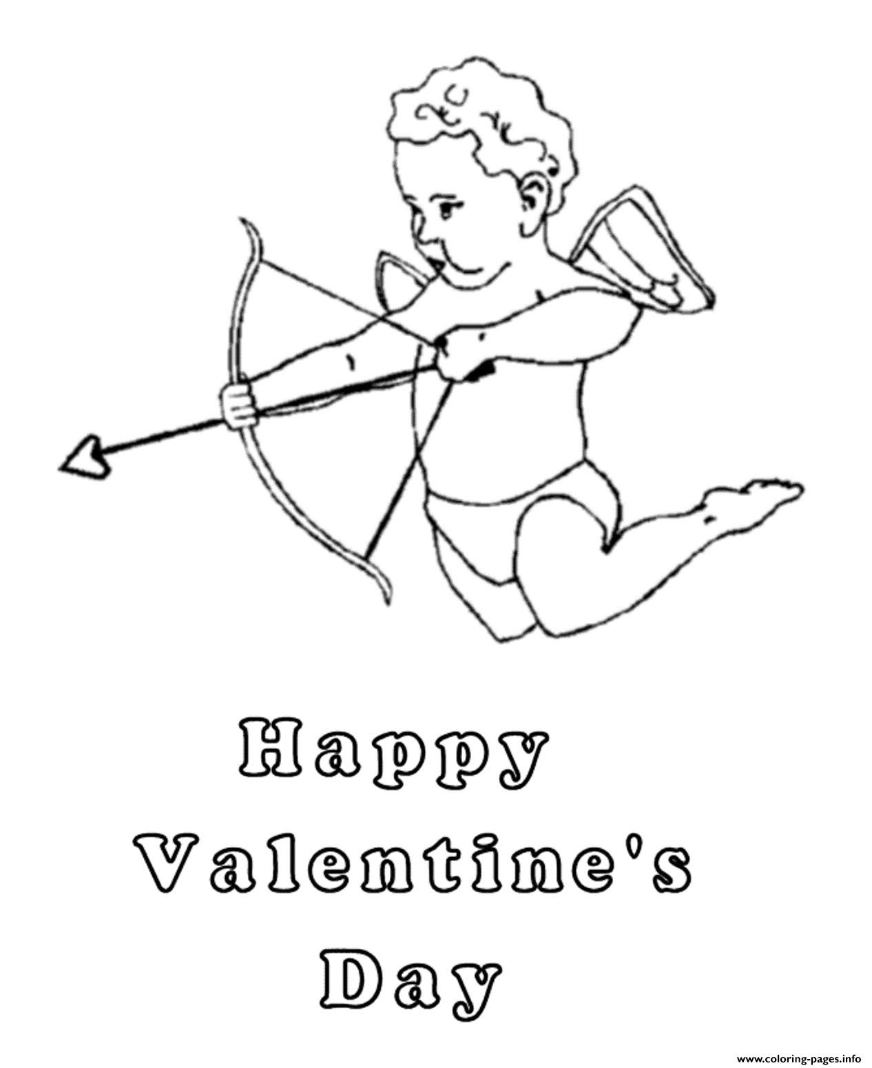 Free Cupid Happy Valentines S9138 coloring