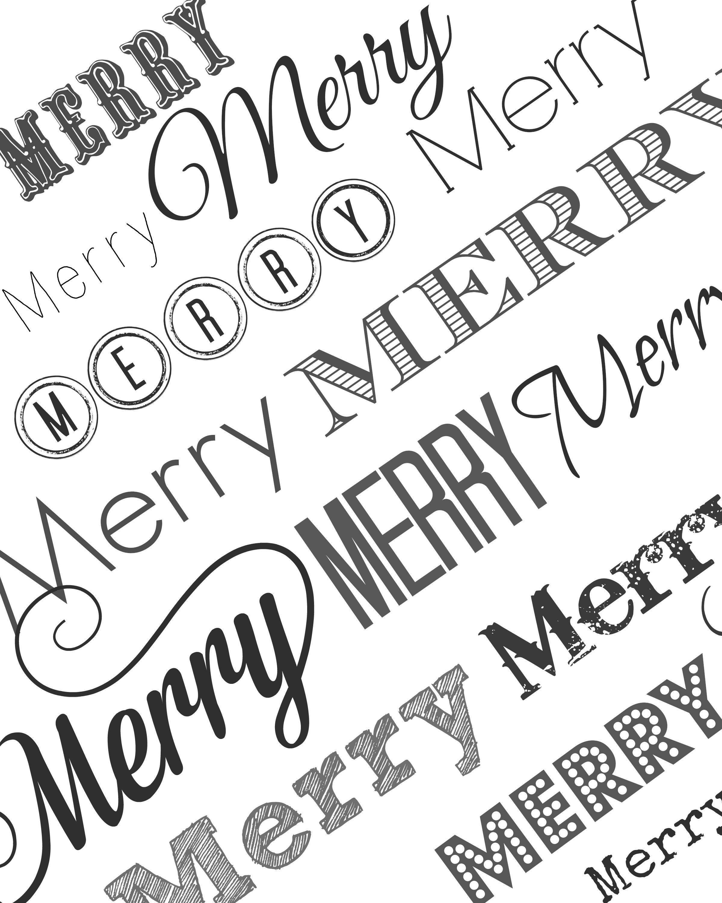 Holiday Tags Merry Christmas Wrapping Paper Coloring page Printable