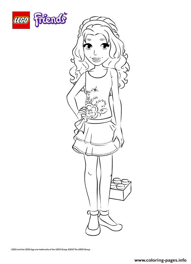 lego friends girl coloring pages printable