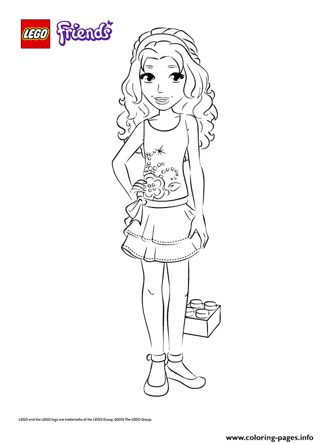 Lego Friends Girl Coloring Pages Printable