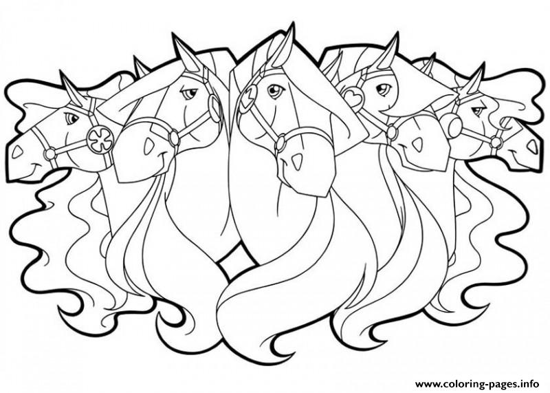 horseland horse for girls coloring pages printable