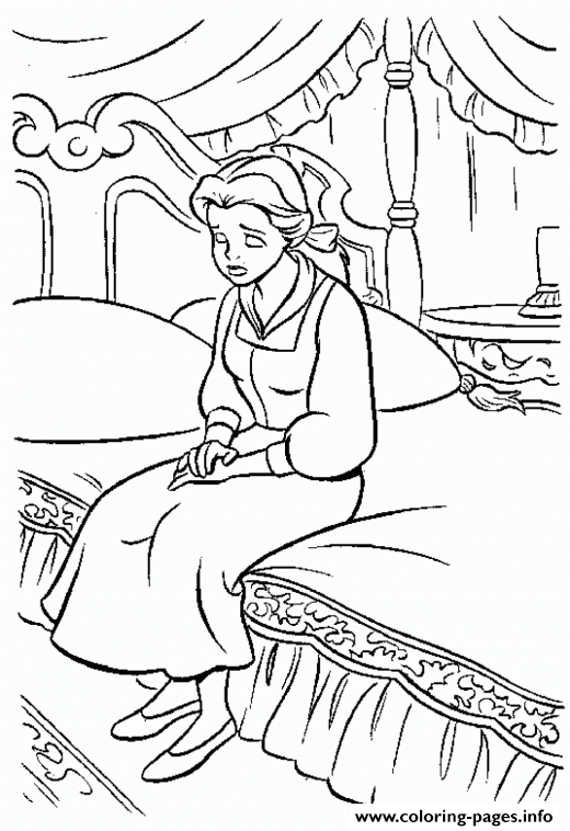 Belle Misses Her Father 1bc6 Beauty And Beast Disney coloring