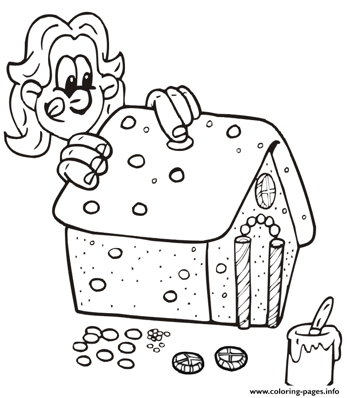 Gingerbread House 3 coloring pages