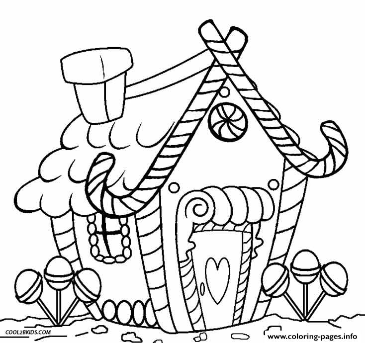 Printable Gingerbread House 1 coloring