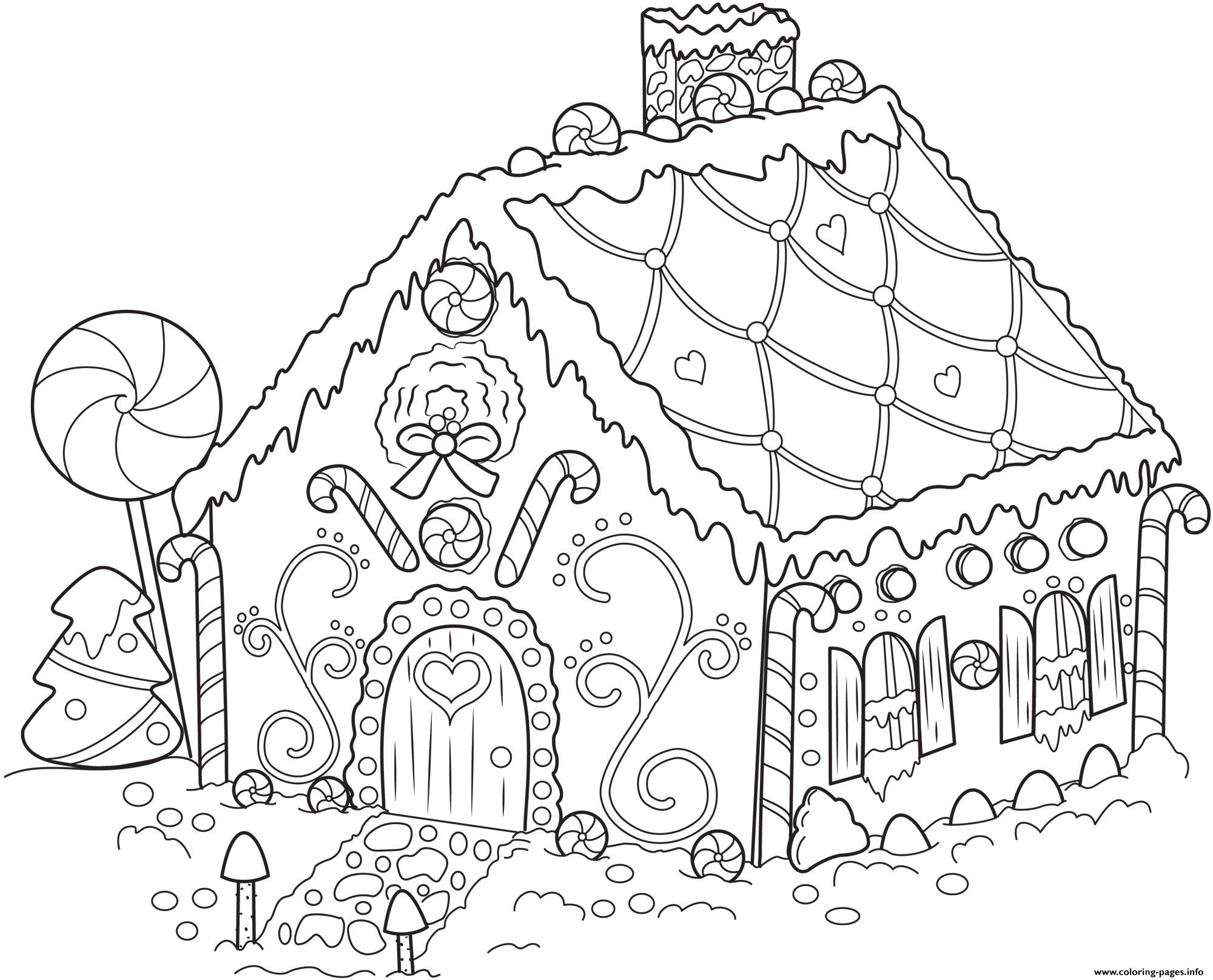 Download Gingerbread House 1 Coloring Pages Printable