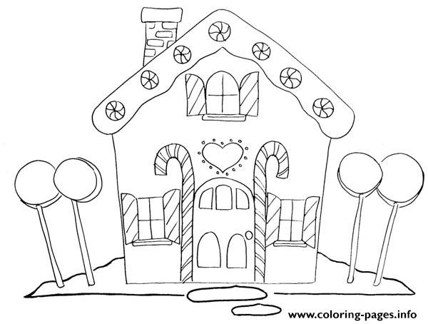 Download Christmas Gingerbread House 2 Coloring Pages Printable