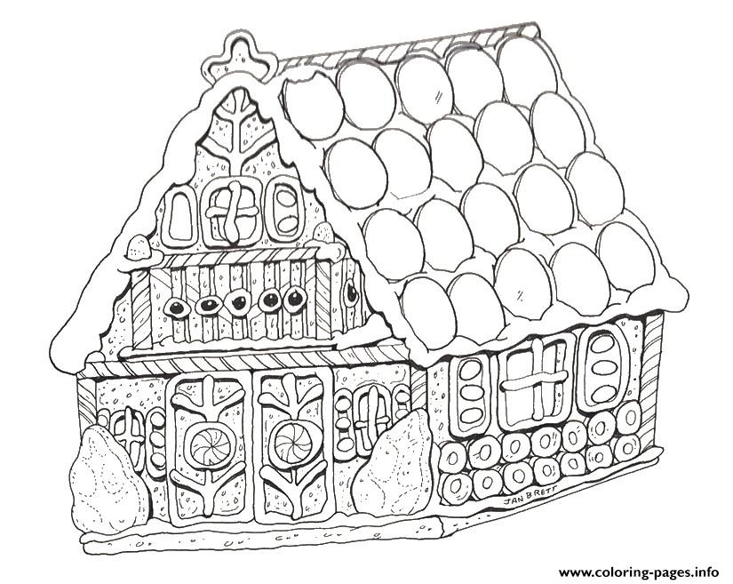 free coloring pages gingerbread house