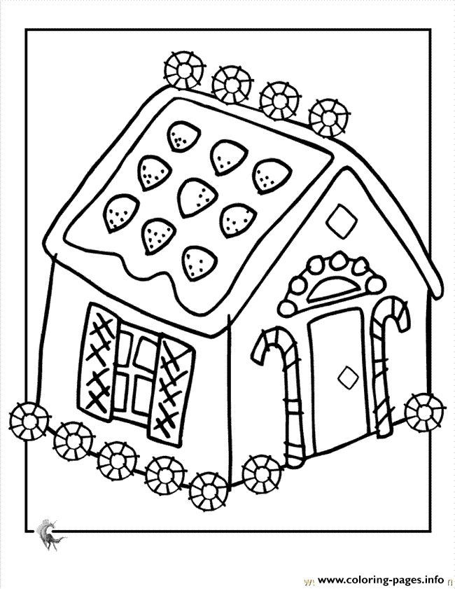 Gingerbread House 1 coloring